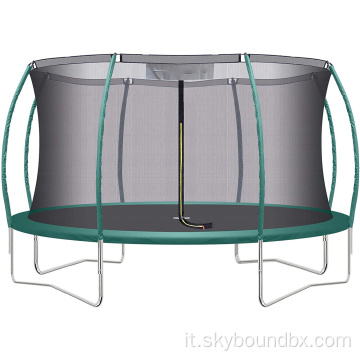 Outdoor 10/12/14/16ft Round Safety Net Trampoline per bambini